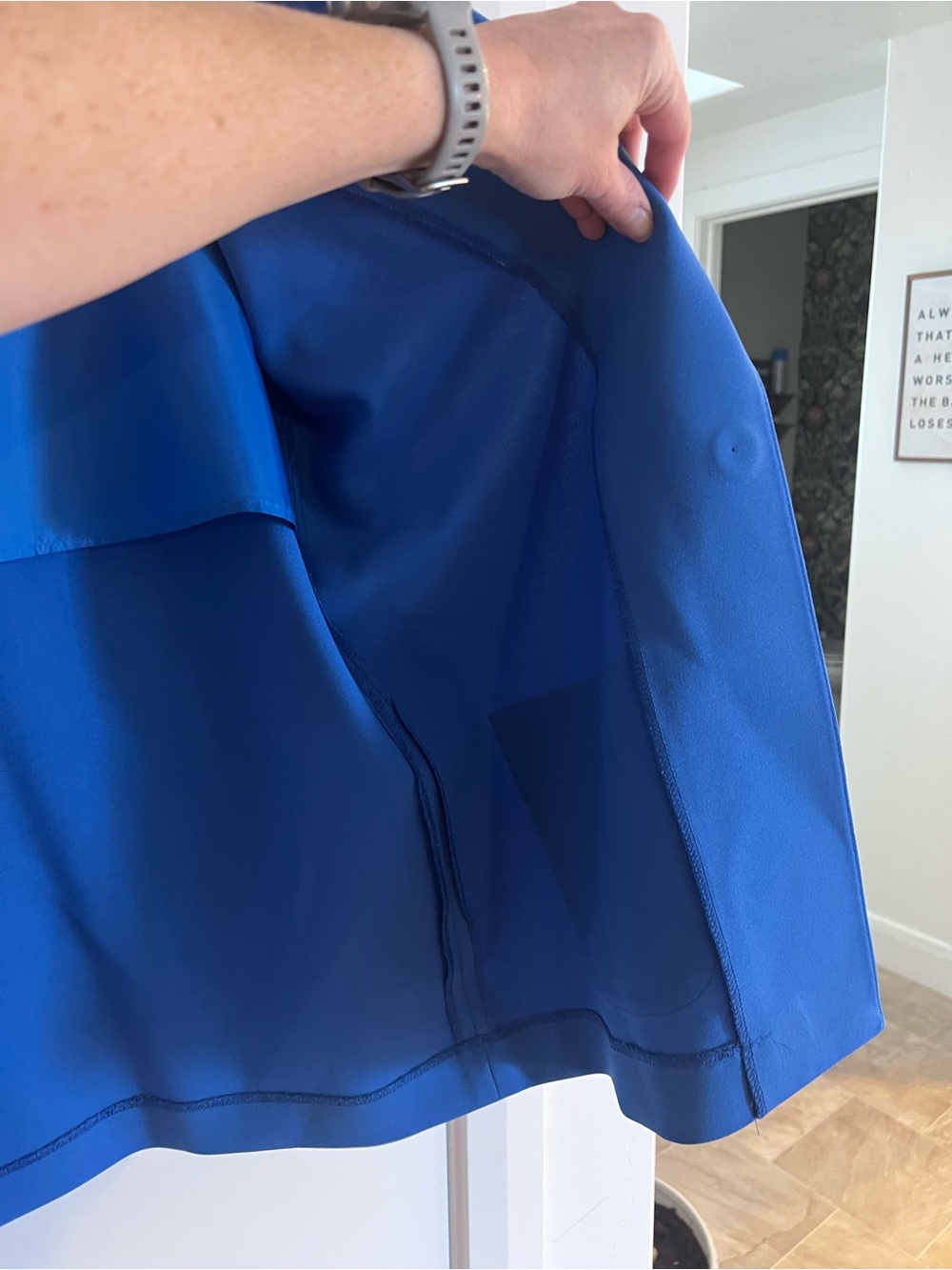 Bright Blue Women's Blazer with Notch Lapel - Picture 3 of 5